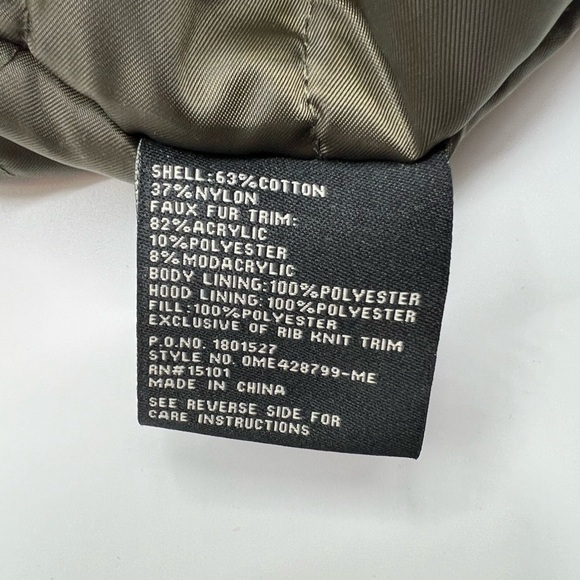 1 Madison Army Green Expedition Hooded Coat - EXCELLENT CONDITION - Large - Picture 9 of 10